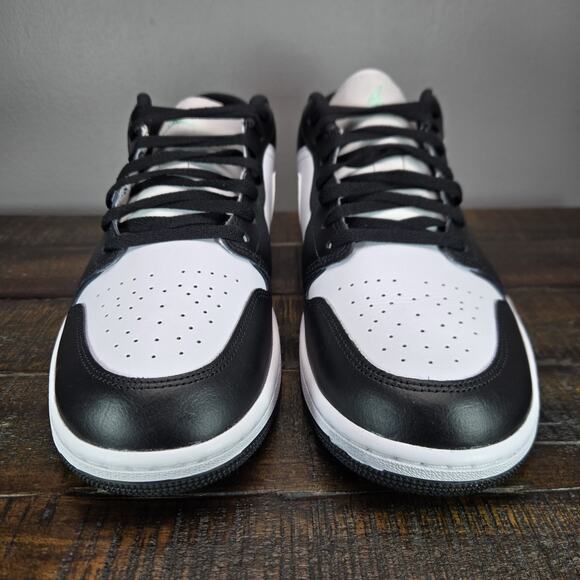 NEW Nike Air Jordan 1 Low Mens Size 13 Shoes Green Glow Black White 553558-131 - Picture 3 of 12